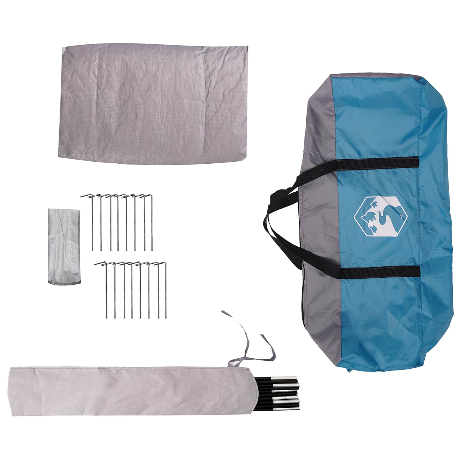 Familienzelt Blau 5-Personen 185T Polyester mit PU-Beschichtung