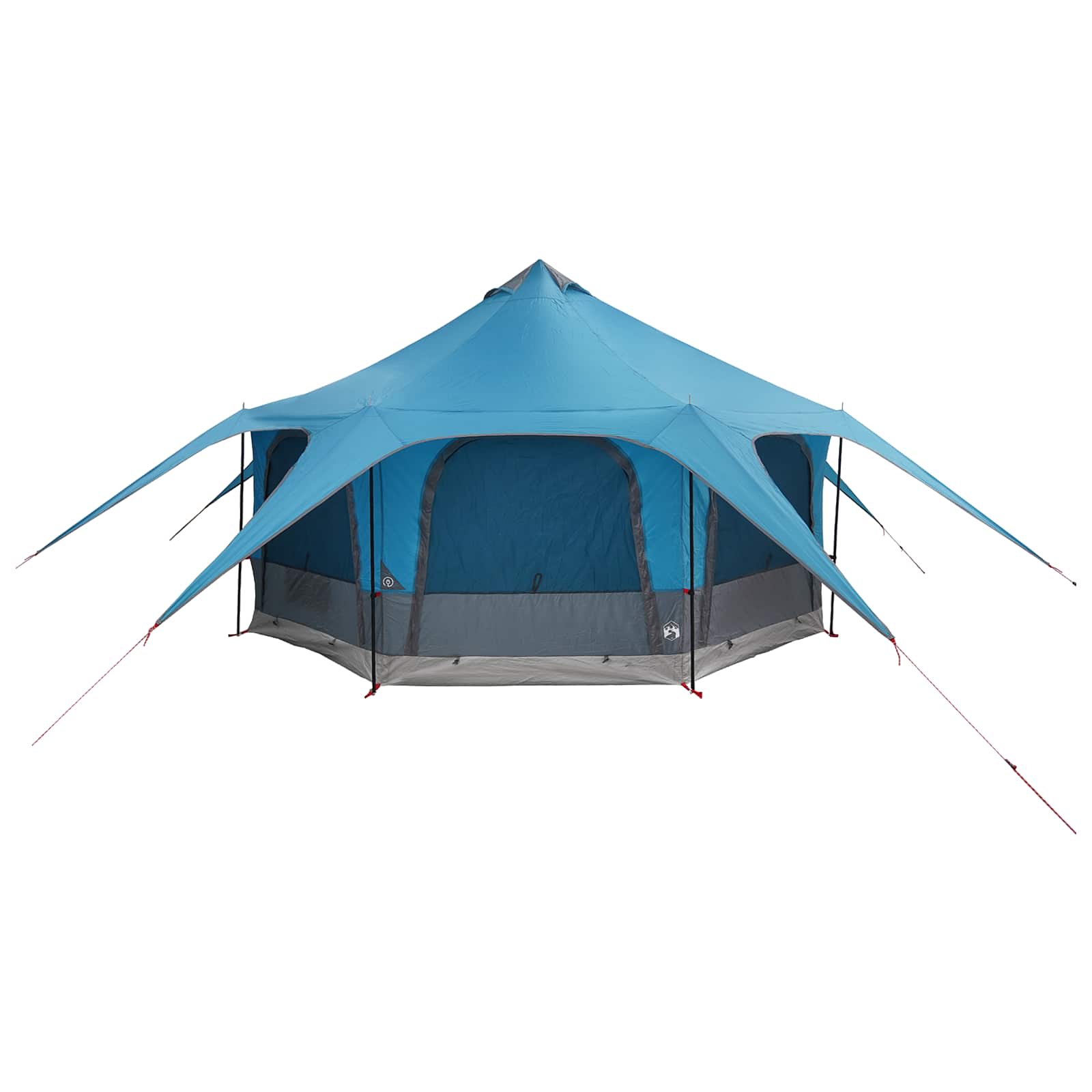 Familienzelt Blau 5-Personen 185T Polyester mit PU-Beschichtung