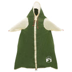 2-in-1 Regenponcho mit Kapuze Grün 262 x 126 x 130 cm