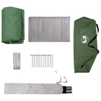 Trekkingzelt Grün 4-Personen 185T Polyester mit PU-Beschichtung