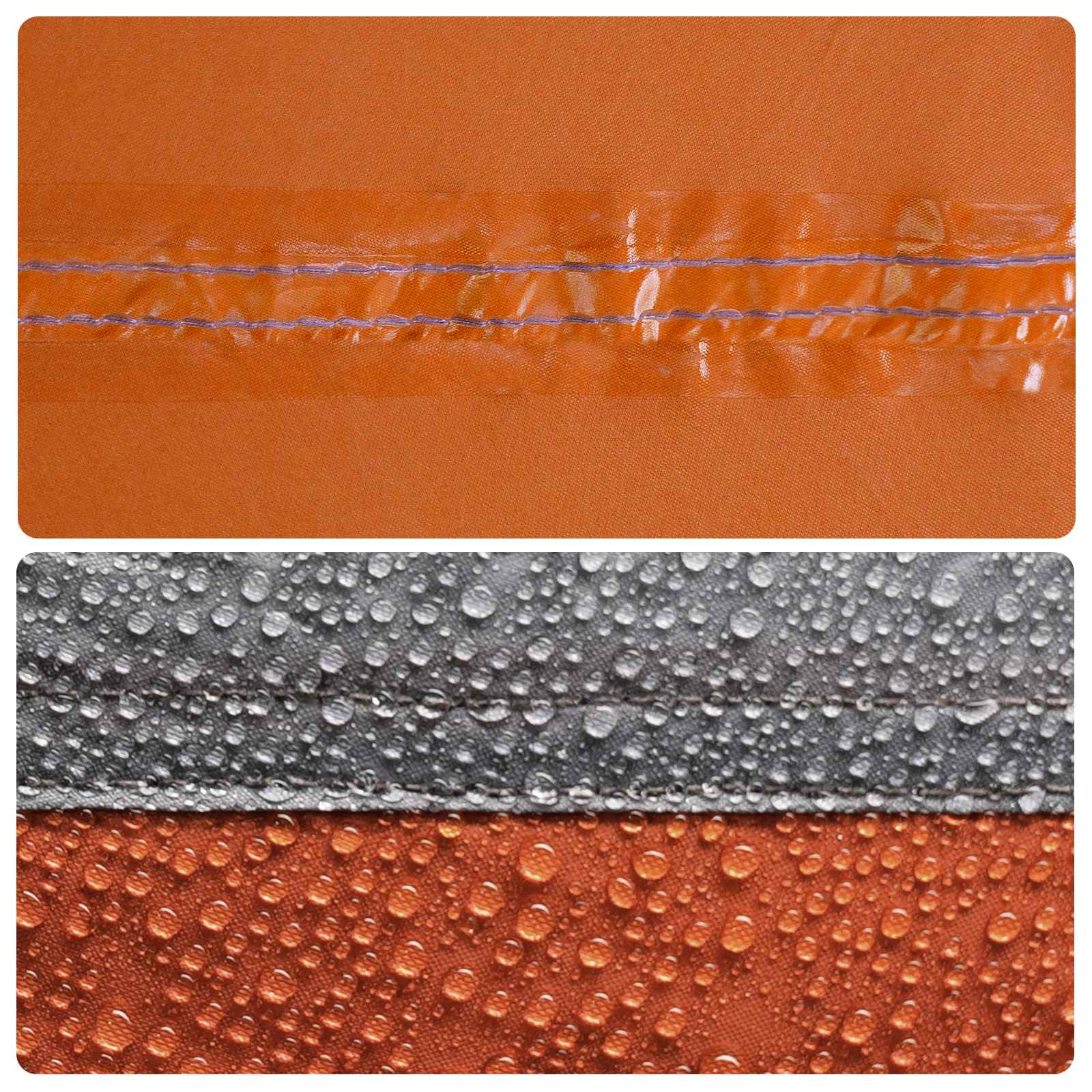 Tunnelzelt Grau und Orange 475 x 220 x 192 cm