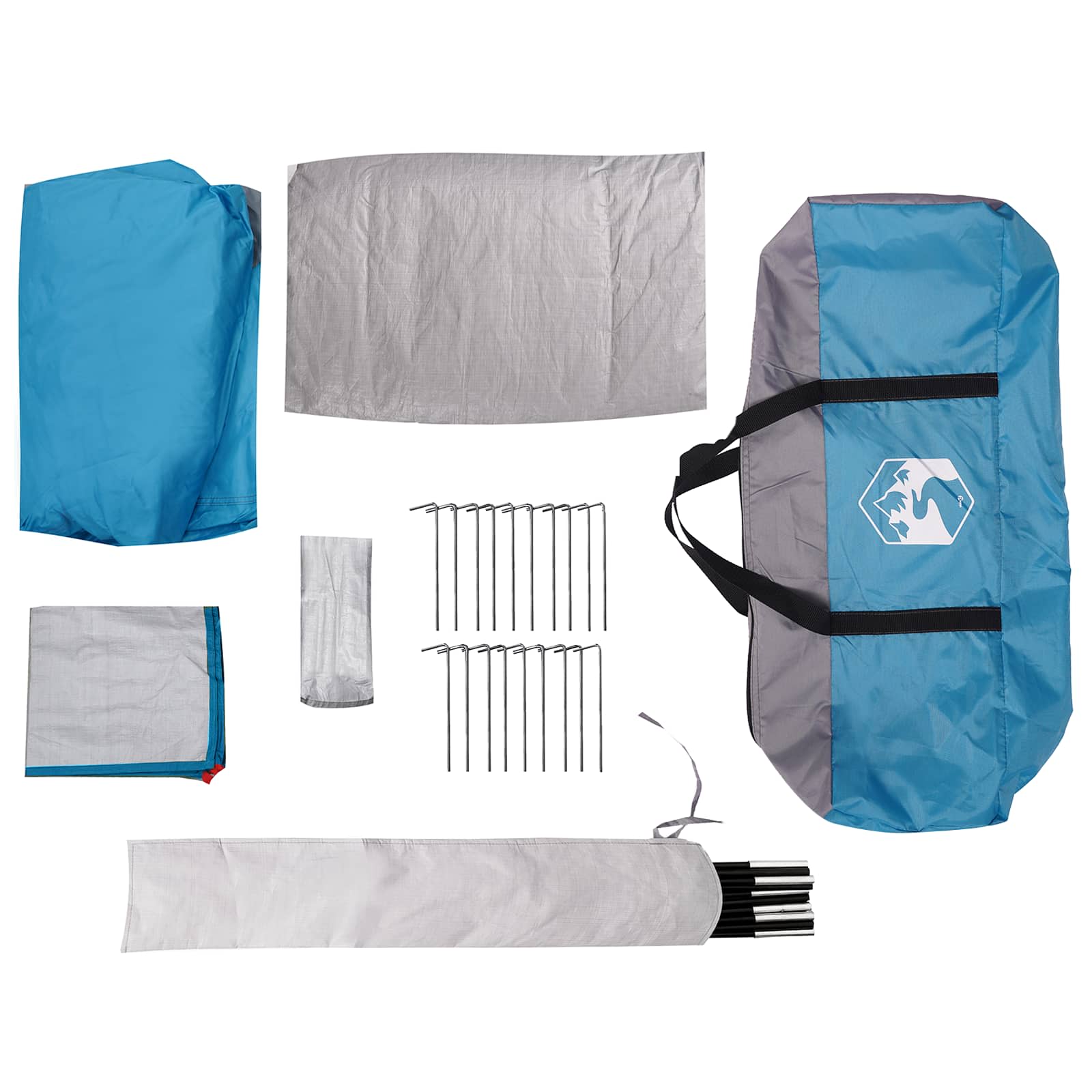 Tunnelzelt Blau 390 x 215 x 152 cm