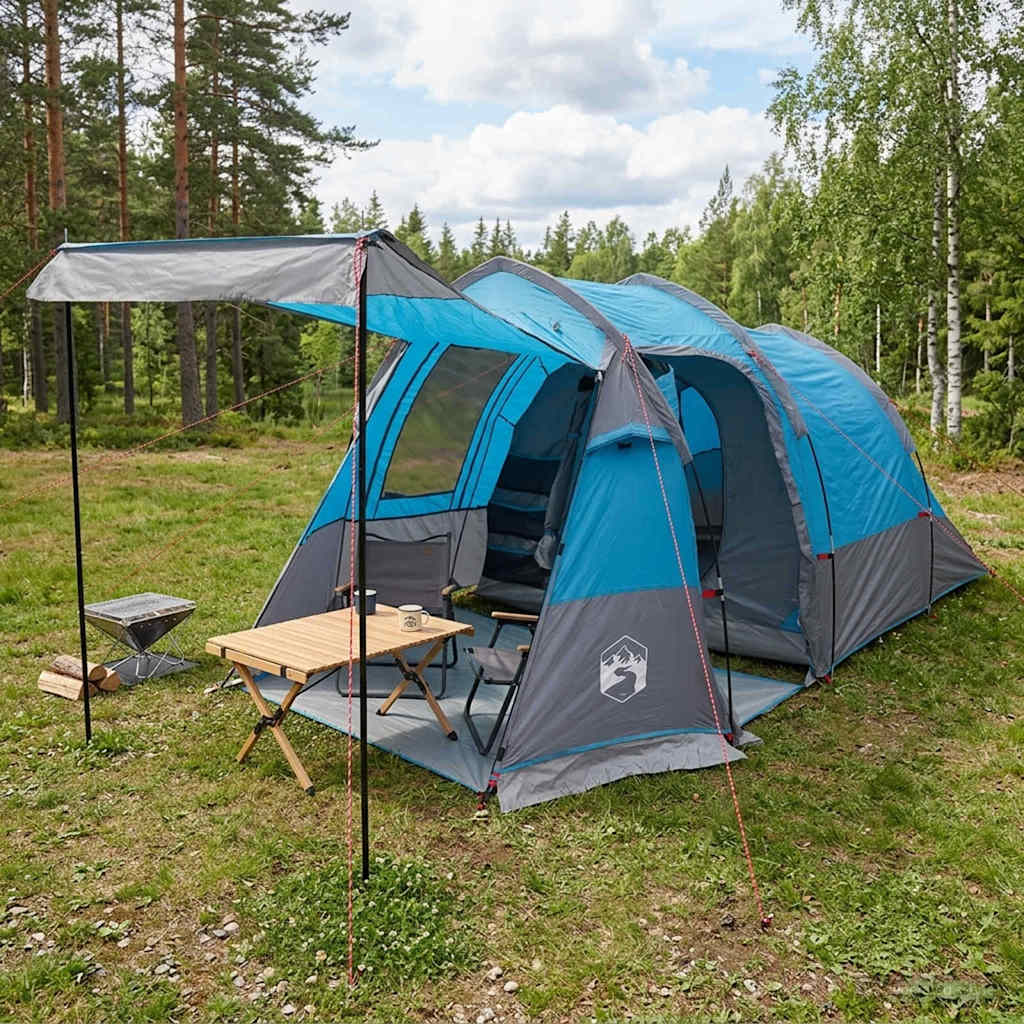 Tunnelzelt Blau 390 x 215 x 152 cm