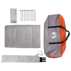 Party-Zelt Grau und Orange 4-Personen
