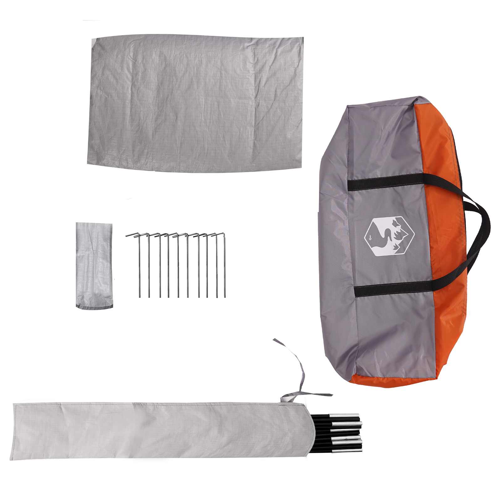 Toilettenzelt Grau und Orange 10 Personen