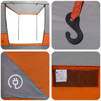 Toilettenzelt Grau und Orange 10 Personen