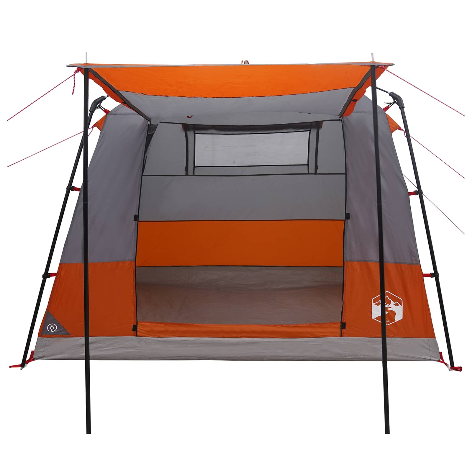 Toilettenzelt Grau und Orange 10 Personen