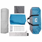 Sofort Zelt Blau 8-Personen 185T Polyester mit PU-Beschichtung