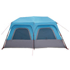 Sofort Zelt Blau 8-Personen 185T Polyester mit PU-Beschichtung