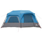 Sofort Zelt Blau 10 Personen 185T Polyester mit PU-Beschichtung