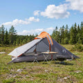 Trekkingzelt Grau und Orange 2-Personen