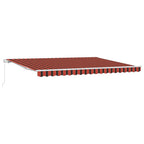 Einziehbare Markise Orange und Braun 450 x 300 cm