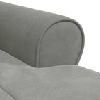 Lounge-Liege mit Kissen Hellgrau 91 x 157 x 91 cm Samt