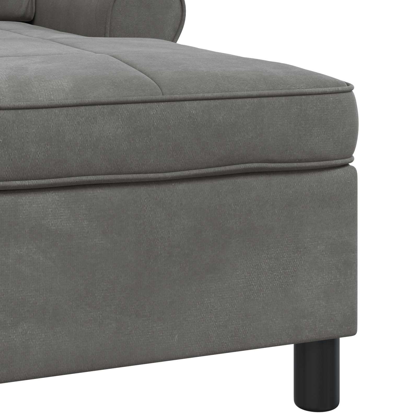 Lounge-Liege mit Kissen Dunkelgrau 91 x 157 x 91 cm Samt