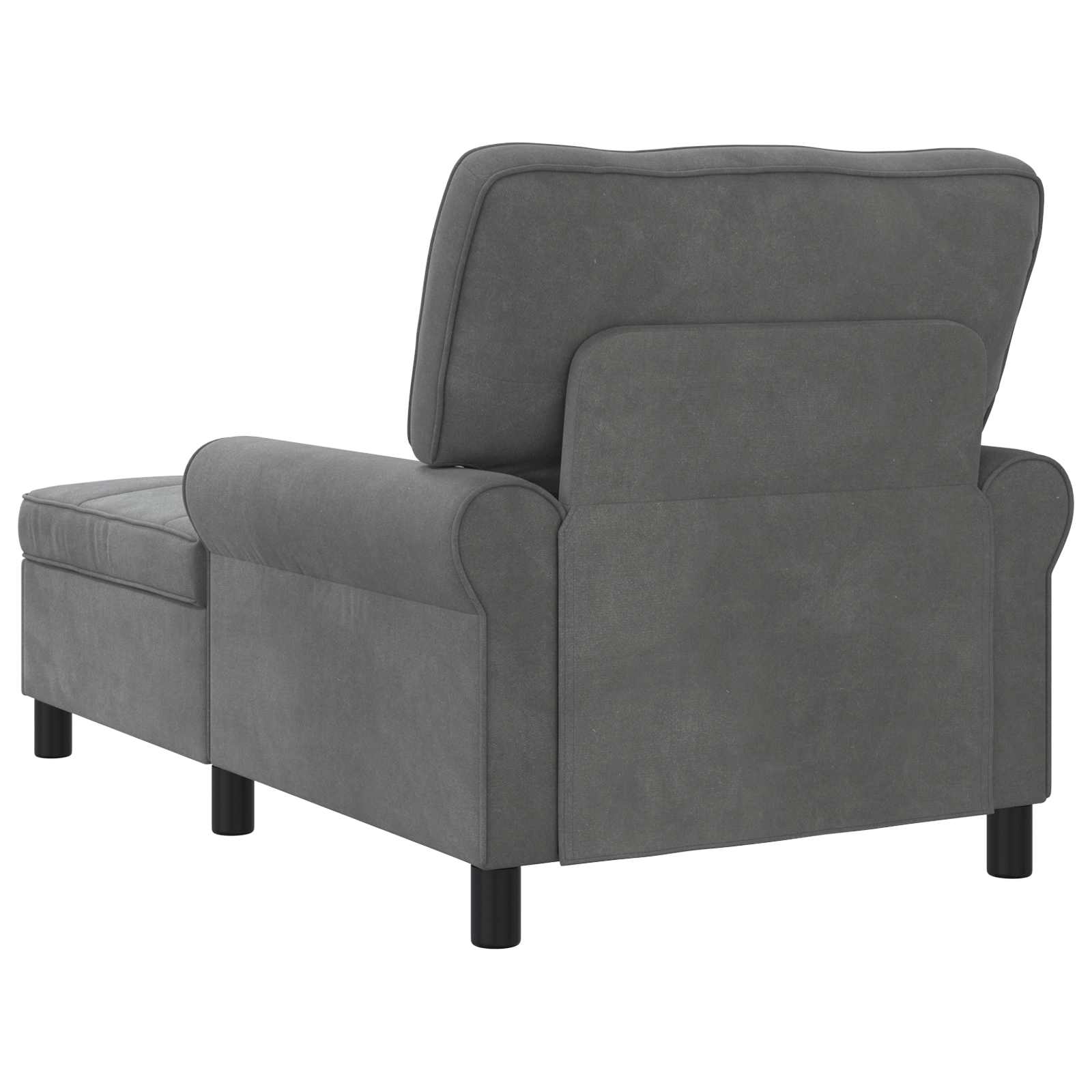 Lounge-Liege mit Kissen Dunkelgrau 91 x 157 x 91 cm Samt
