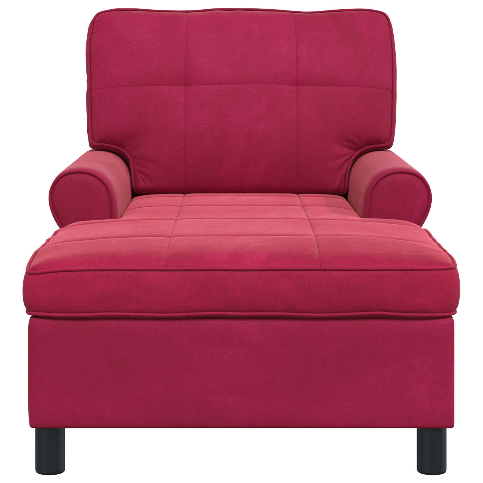 Lounge-Liege mit Kissen Weinrot 91 x 157 x 91 cm Samt