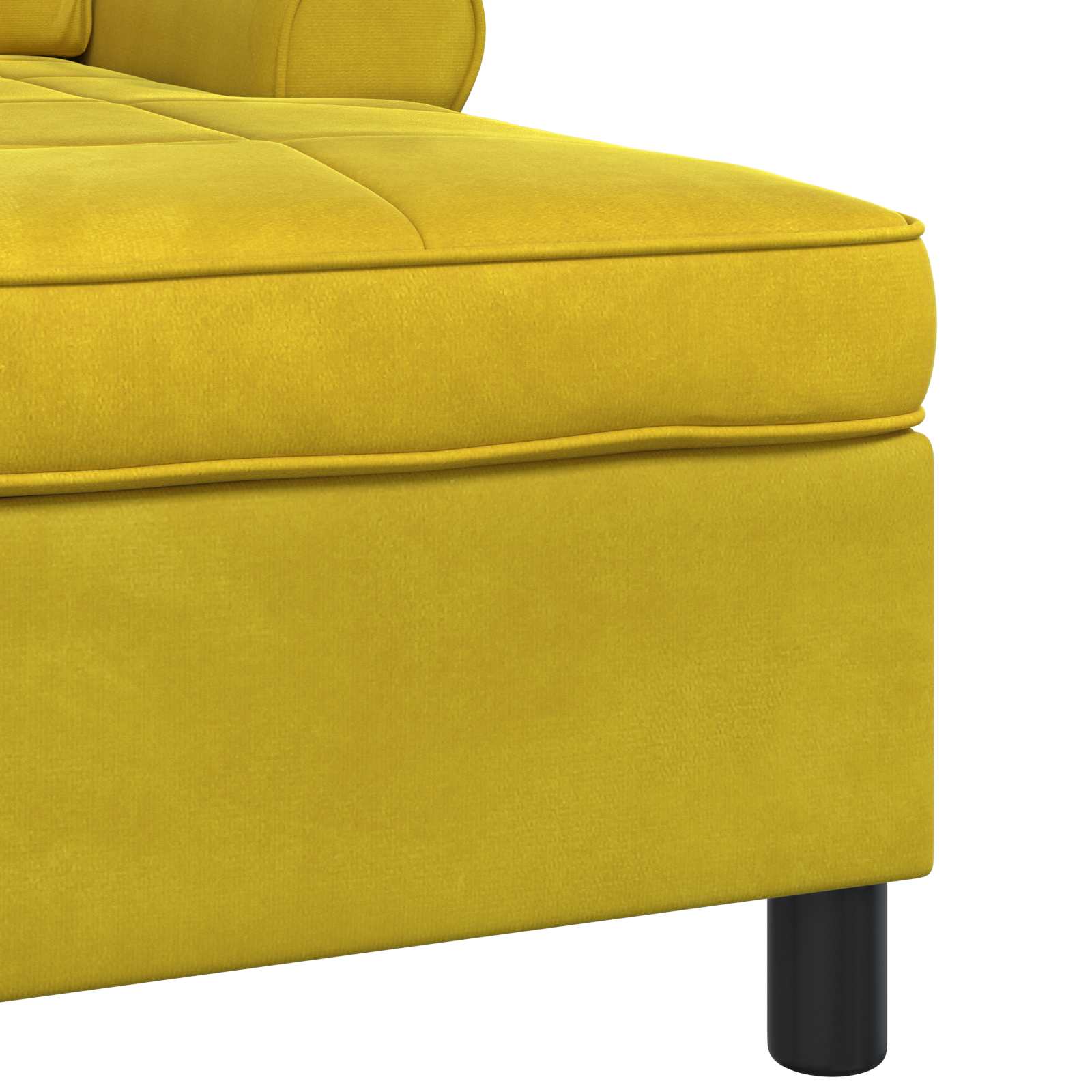 Lounge-Liege mit Kissen Gelb 91 x 157 x 91 cm Samt
