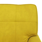 Lounge-Liege mit Kissen Gelb 91 x 157 x 91 cm Samt