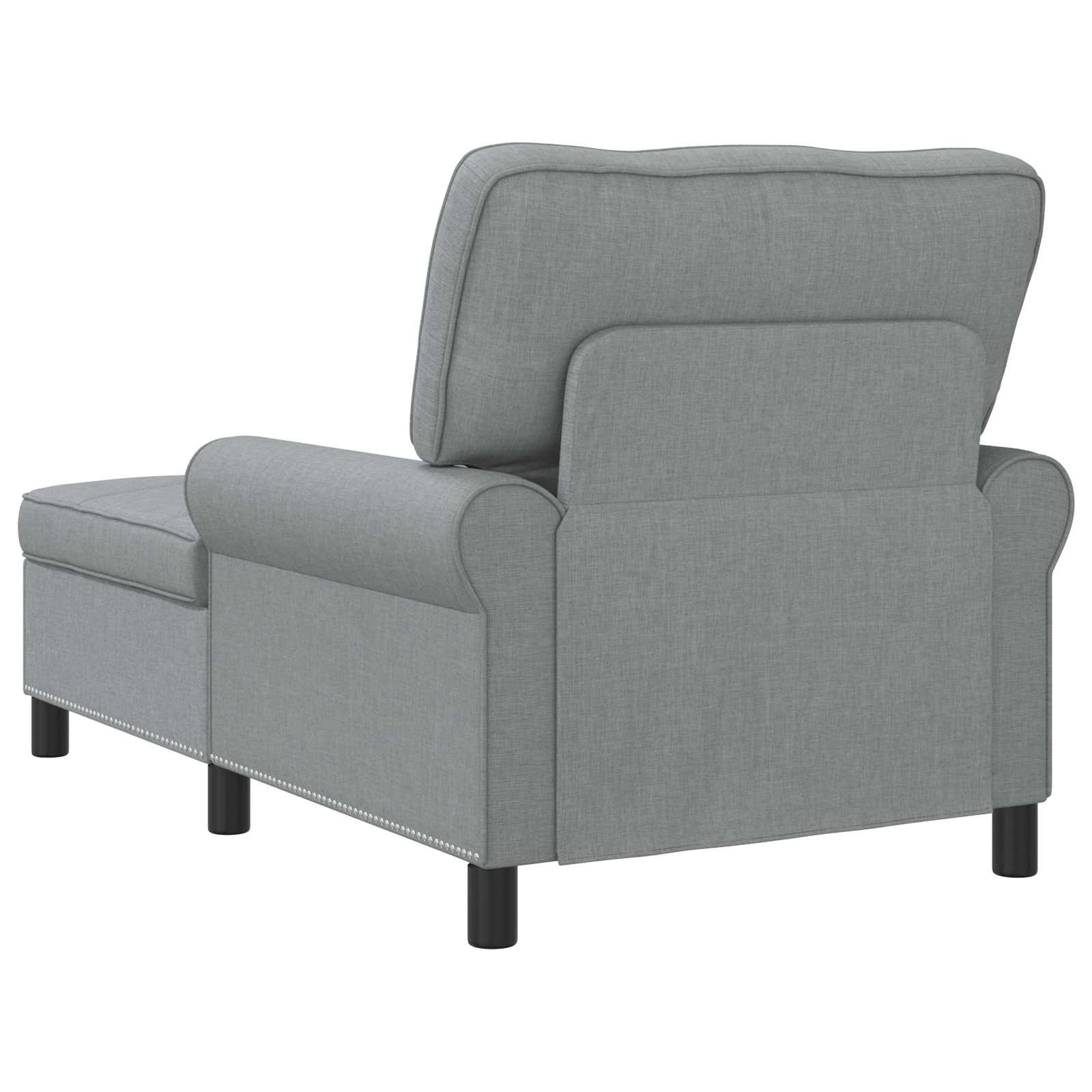Lounge-Liege mit Kissen Hellgrau 91 x 157 x 91 cm Stoff