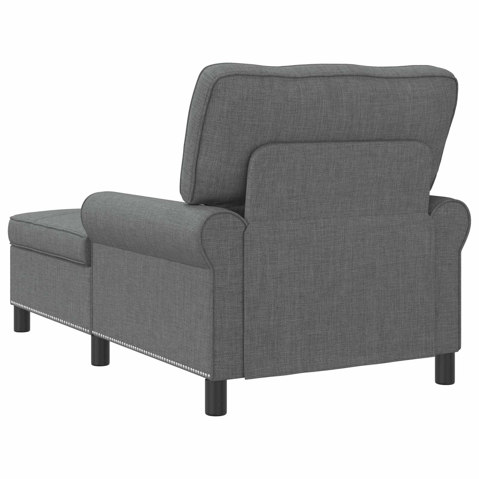 Lounge-Liege mit Kissen Dunkelgrau 91 x 157 x 91 cm Stoff
