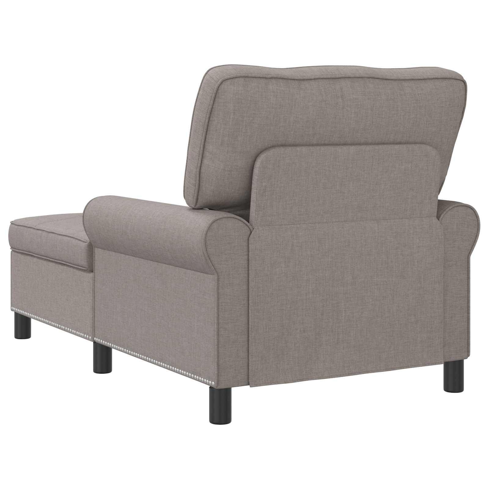 Lounge-Liege mit Kissen Taupe 91 x 157 x 91 cm Stoff