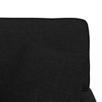 Chaise Lounge mit Rock mit Kissen 3 pcs Schwarz Stoff