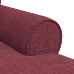 Chaise Lounge mit Rock mit Kissen 3 pcs Weinrot Stoff