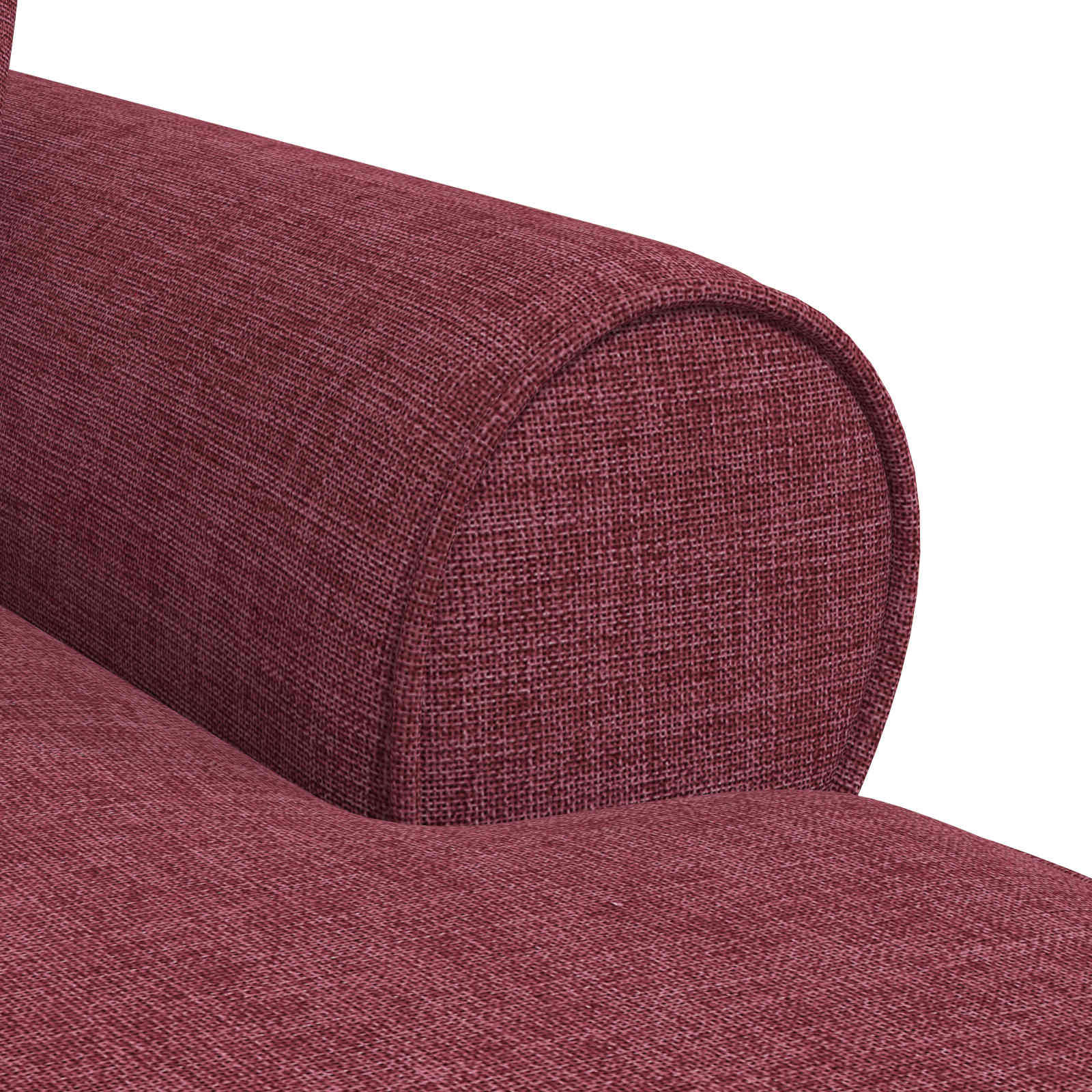 Chaise Lounge mit Rock mit Kissen 3 pcs Weinrot Stoff