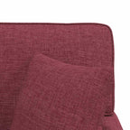 Chaise Lounge mit Rock mit Kissen 3 pcs Weinrot Stoff