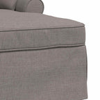 Chaise Lounge mit Rock mit Kissen mit Kissen 3 pcs Taupe Stoff