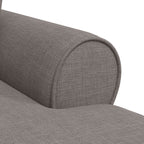 Chaise Lounge mit Rock mit Kissen mit Kissen 3 pcs Taupe Stoff