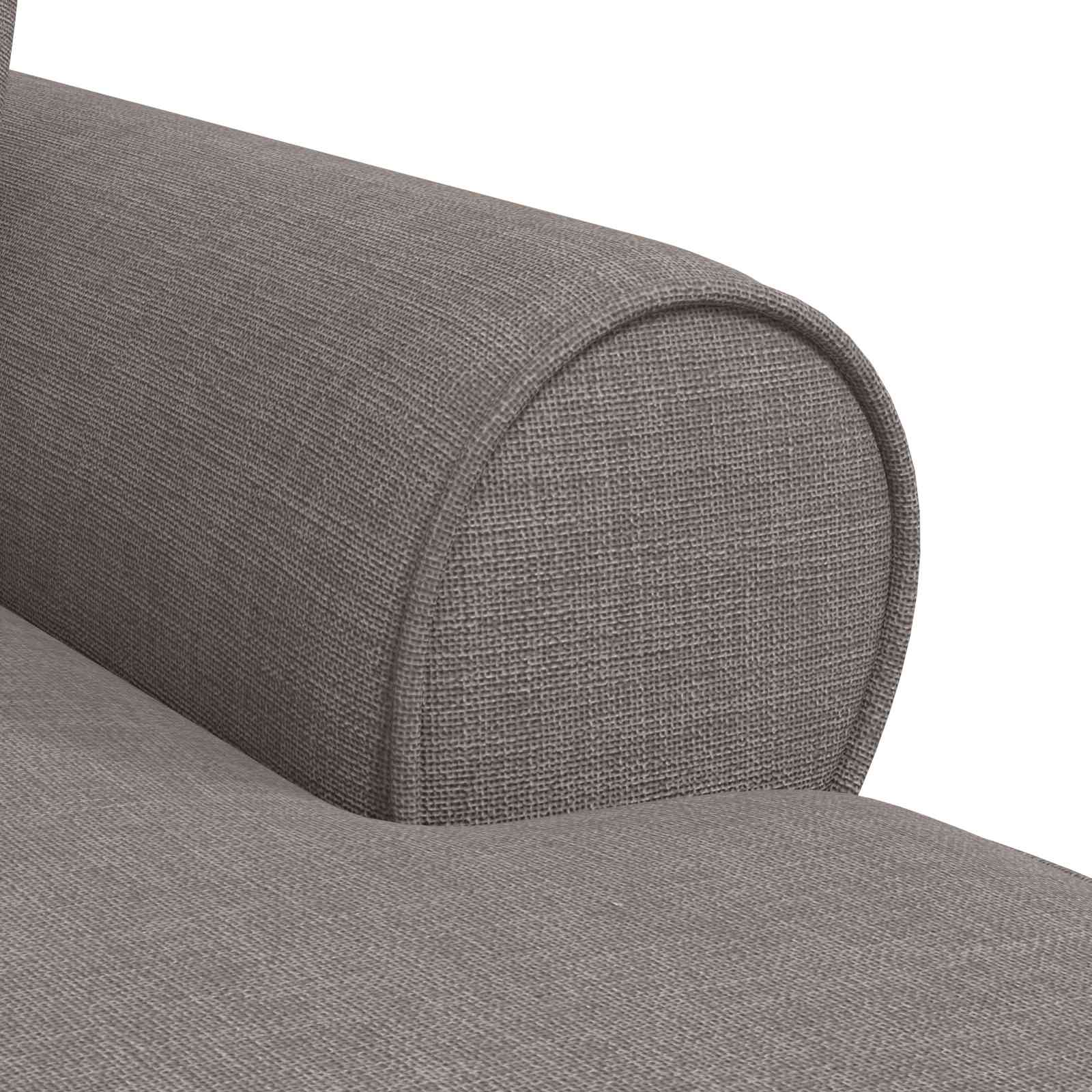 Chaise Lounge mit Rock mit Kissen mit Kissen 3 pcs Taupe Stoff