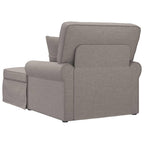 Chaise Lounge mit Rock mit Kissen mit Kissen 3 pcs Taupe Stoff
