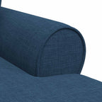 Chaise Lounge mit Rock mit Kissen mit Kissen 3 pcs Blau Stoff