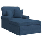 Chaise Lounge mit Rock mit Kissen mit Kissen 3 pcs Blau Stoff