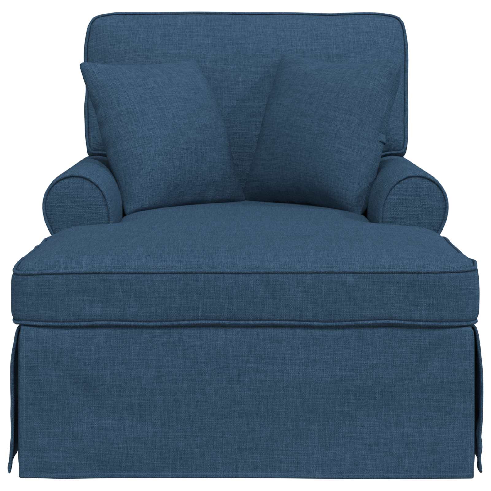 Chaise Lounge mit Rock mit Kissen mit Kissen 3 pcs Blau Stoff