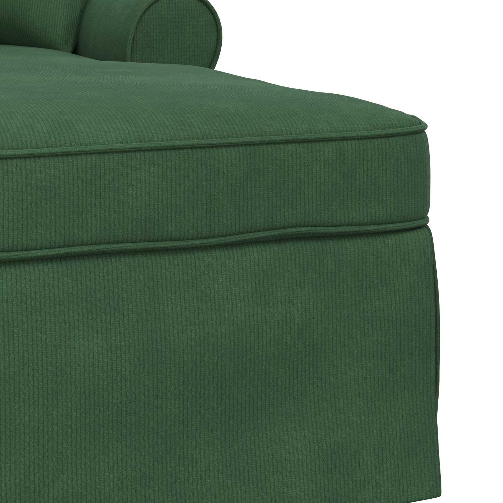 Chaise Lounge mit Rock mit Kissen 3 pcs Dschungelgrün Cordstoff
