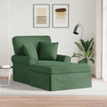 Chaise Lounge mit Rock mit Kissen 3 pcs Dschungelgrün Cordstoff