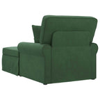 Chaise Lounge mit Rock mit Kissen 3 pcs Dschungelgrün Cordstoff