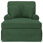 Chaise Lounge mit Rock mit Kissen 3 pcs Dschungelgrün Cordstoff