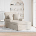 Chaise Lounge mit Rock mit Kissen Creme 157 x 91 x 91 cm ARES