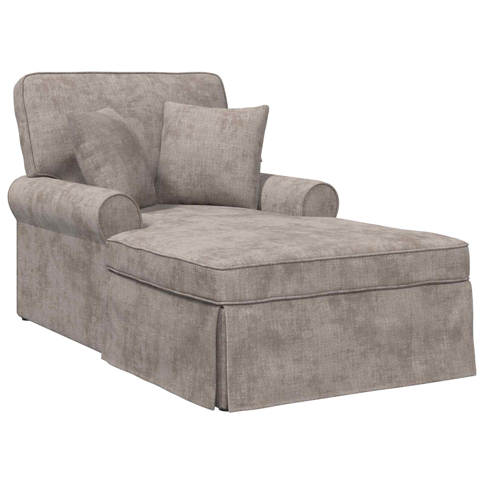 Chaise Lounge mit Rock mit Kissen Sand 157 x 91 x 91 cm ARES