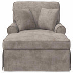 Chaise Lounge mit Rock mit Kissen Sand 157 x 91 x 91 cm ARES
