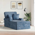 Chaise Lounge mit Rock mit Kissen Blau 157 x 91 x 91 cm ARES