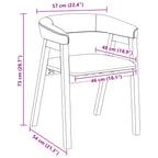Esszimmerstühle 2 pcs Hellbraun 54 x 57 x 73 cm