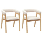 Esszimmerstühle 2 pcs Natur 54 x 57 x 73 cm Massives Gummiholz