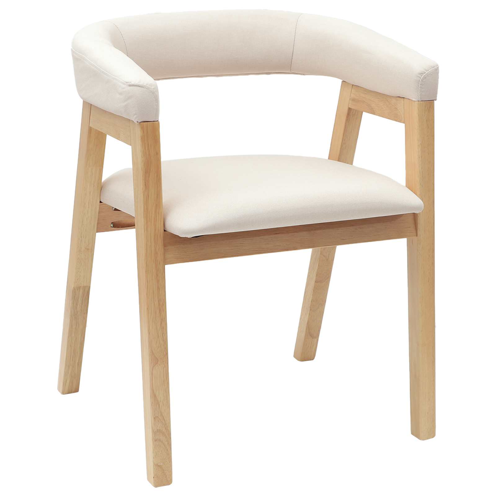 Esszimmerstühle 2 pcs Natur 54 x 57 x 73 cm Massives Gummiholz