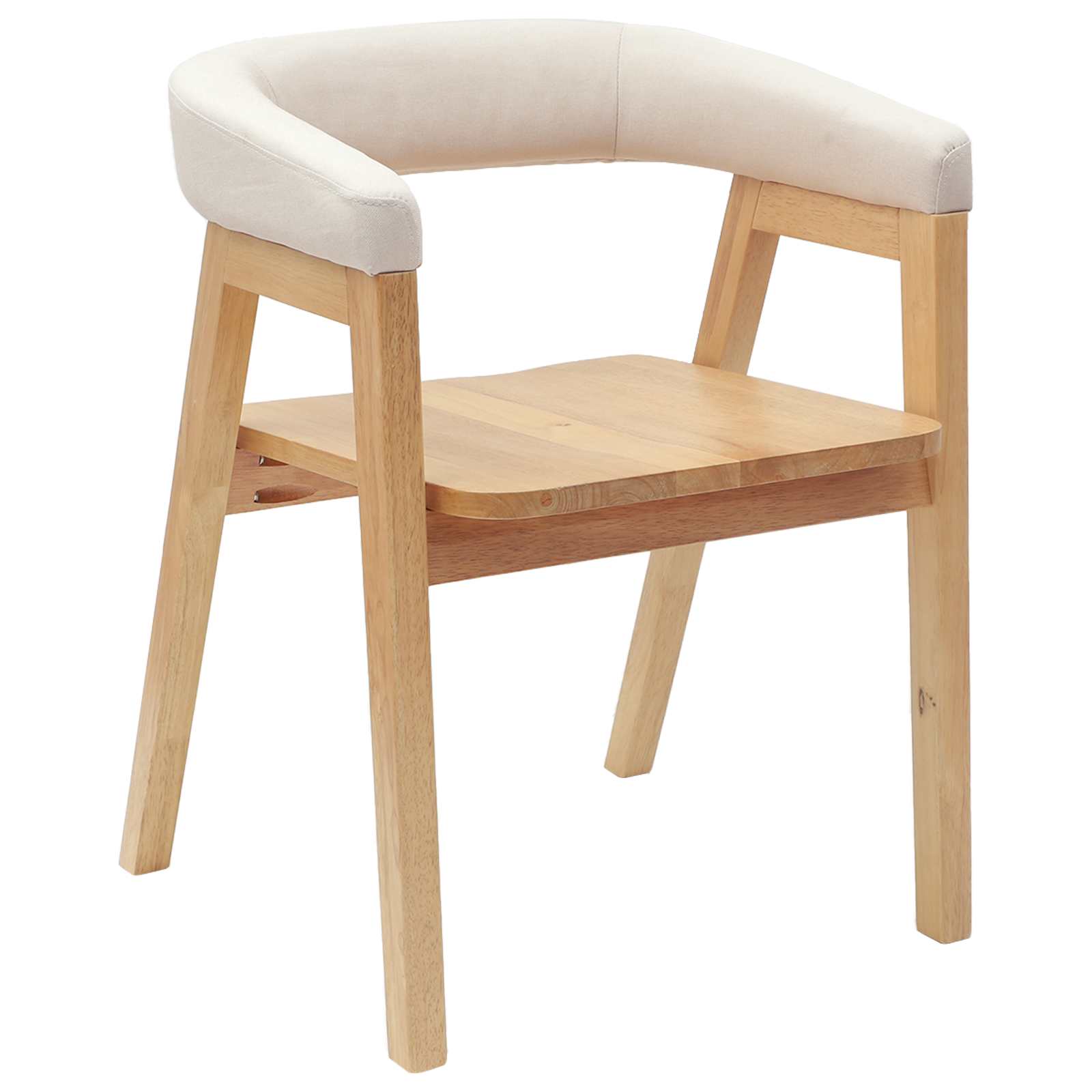 Esszimmerstühle 2 pcs Natur 54 x 57 x 73 cm Massives Gummiholz