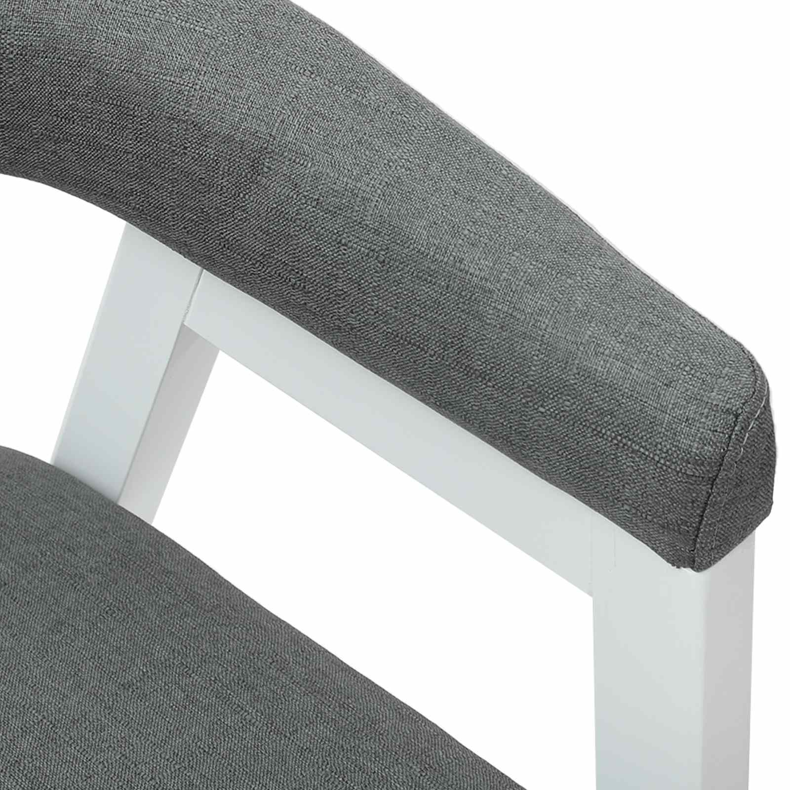 Esszimmerstühle 2 pcs Weiß 54 x 57 x 73 cm Massives Gummiholz
