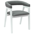 Esszimmerstühle 2 pcs Weiß 54 x 57 x 73 cm Massives Gummiholz